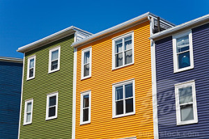 Low angle view of houses, St. John's, Newfoundland And Labrador, Canada